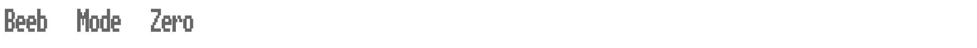 Beeb Mode Beeb Mode Zero.ttf font preview
